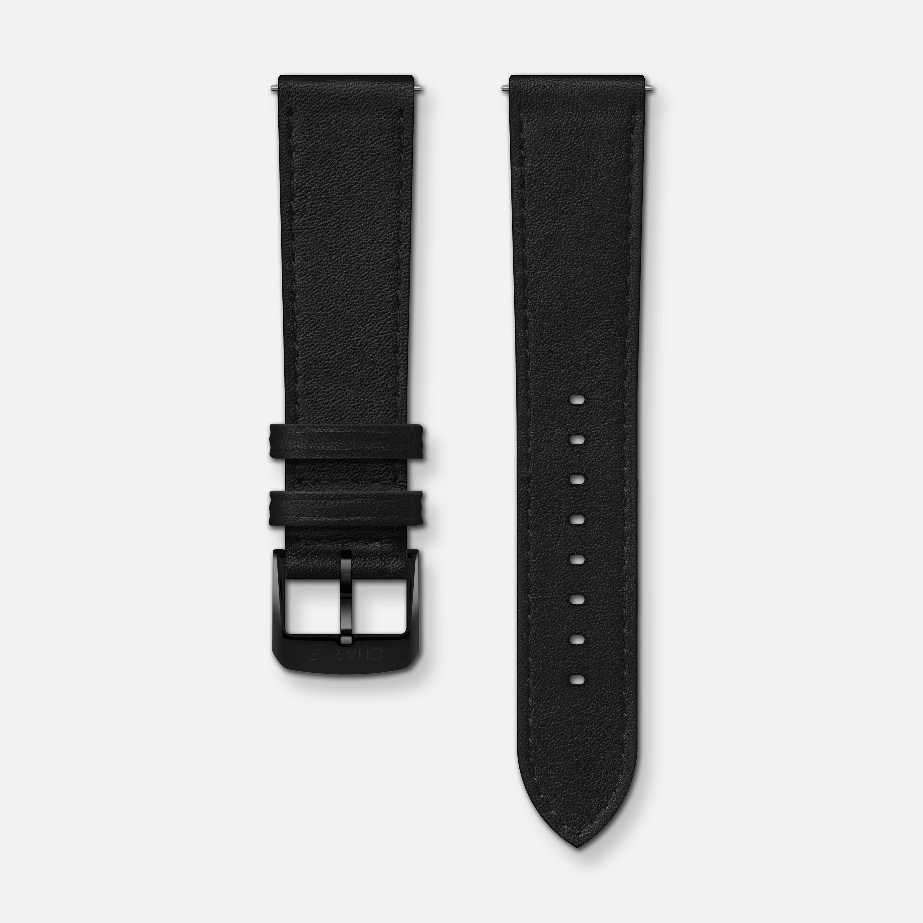 Bracelet cuir noir 20mm - Image 5