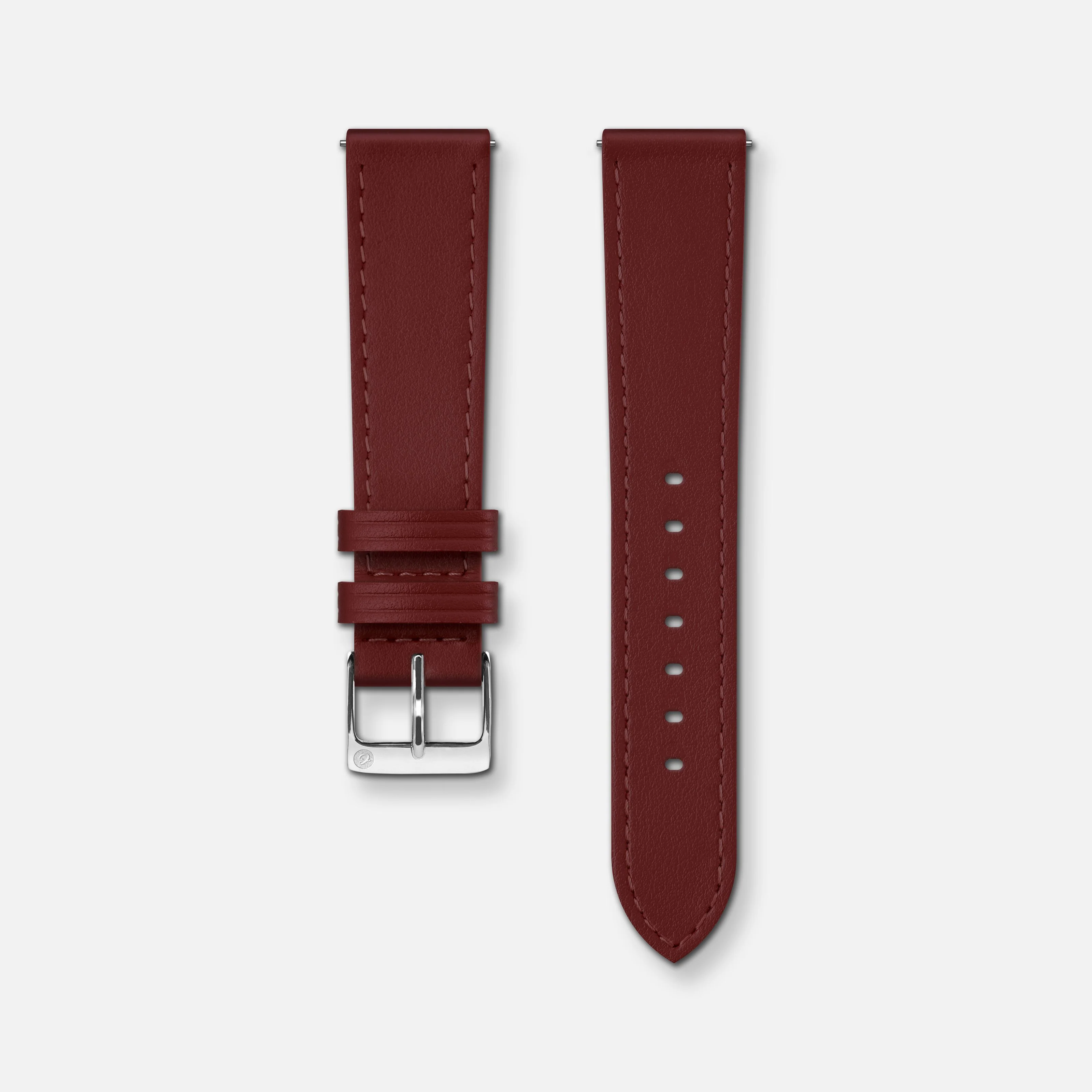 Bracelet cuir bordeaux 18mm - Image 3