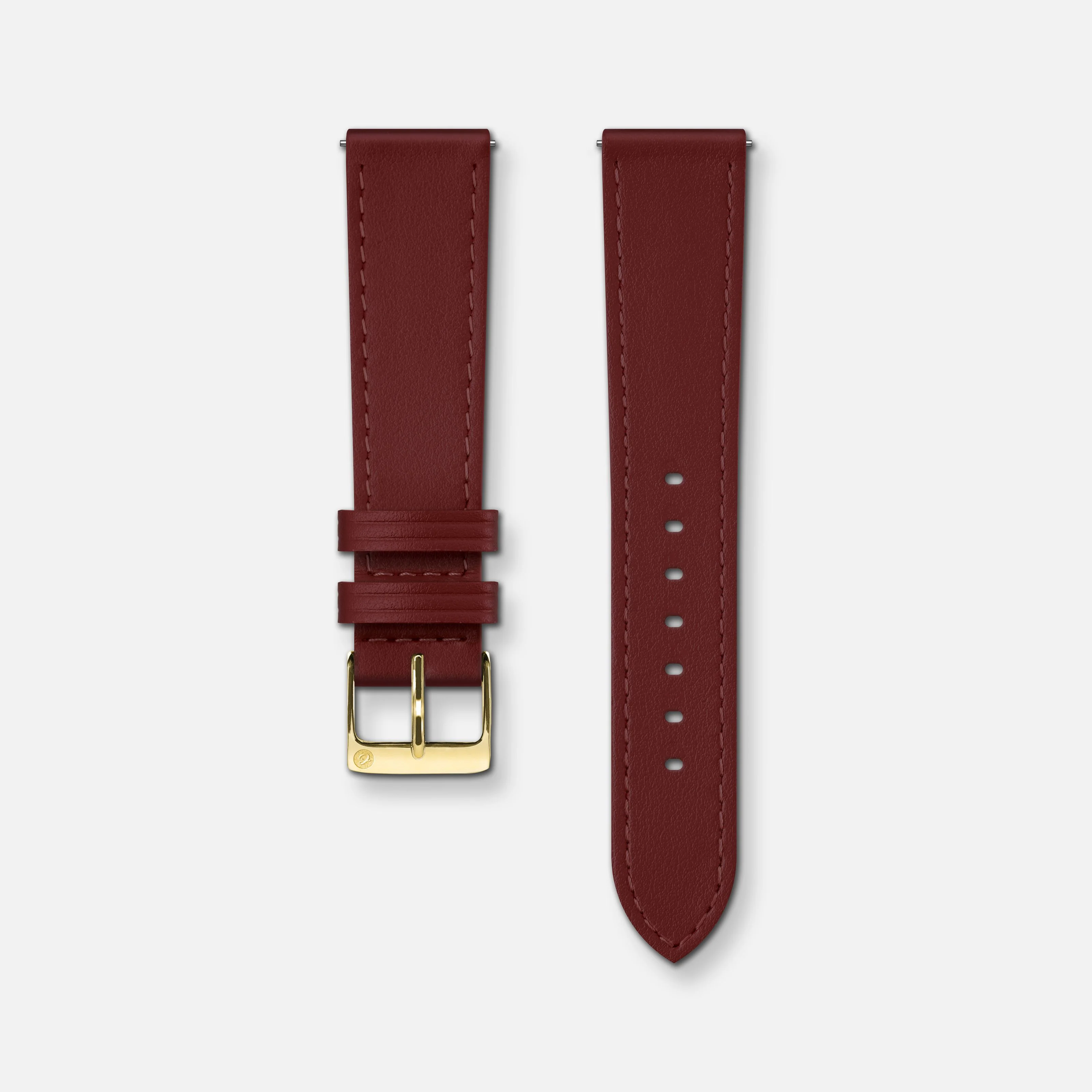 Bracelet cuir bordeaux 18mm - Image 4