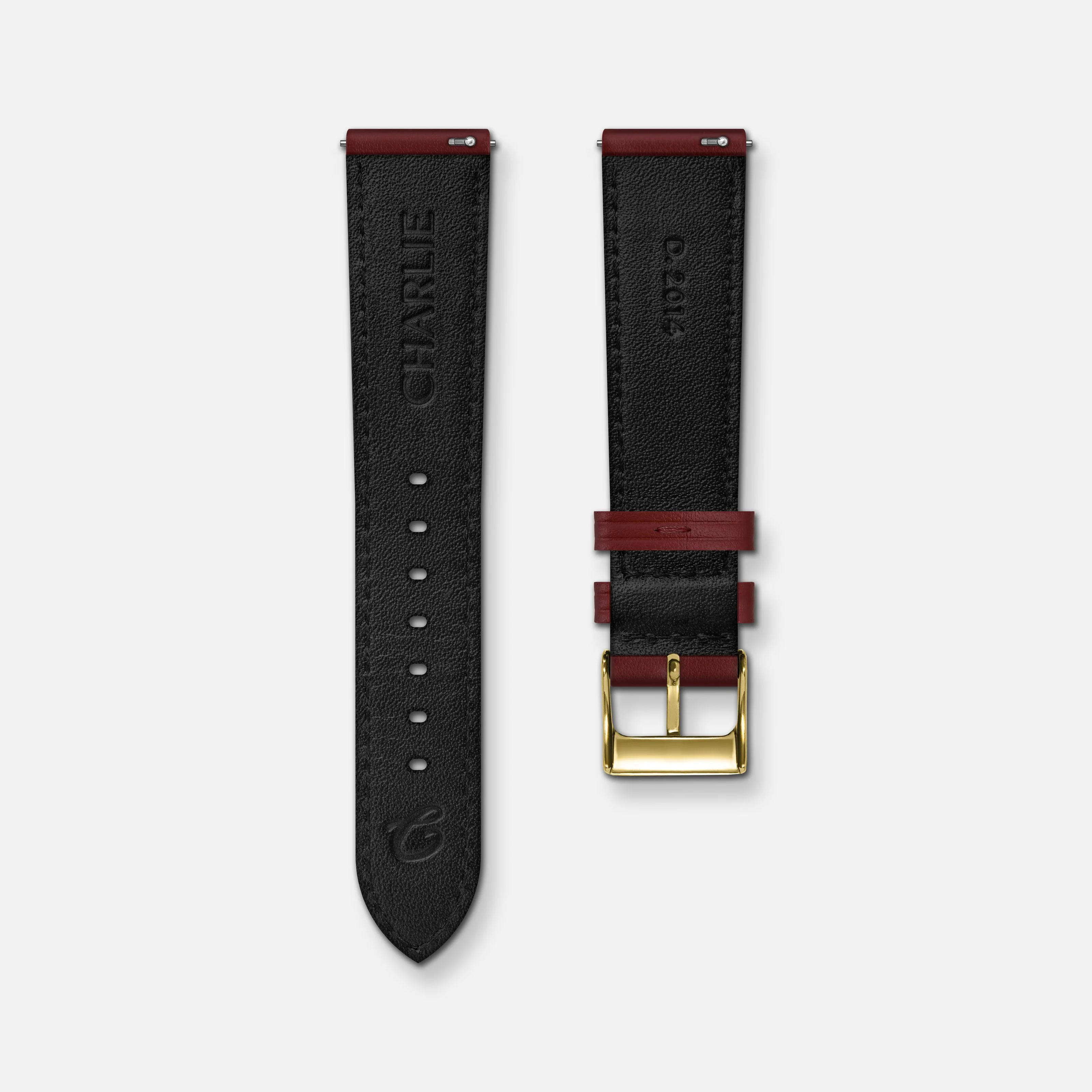 Bracelet cuir bordeaux 18mm - Image 6