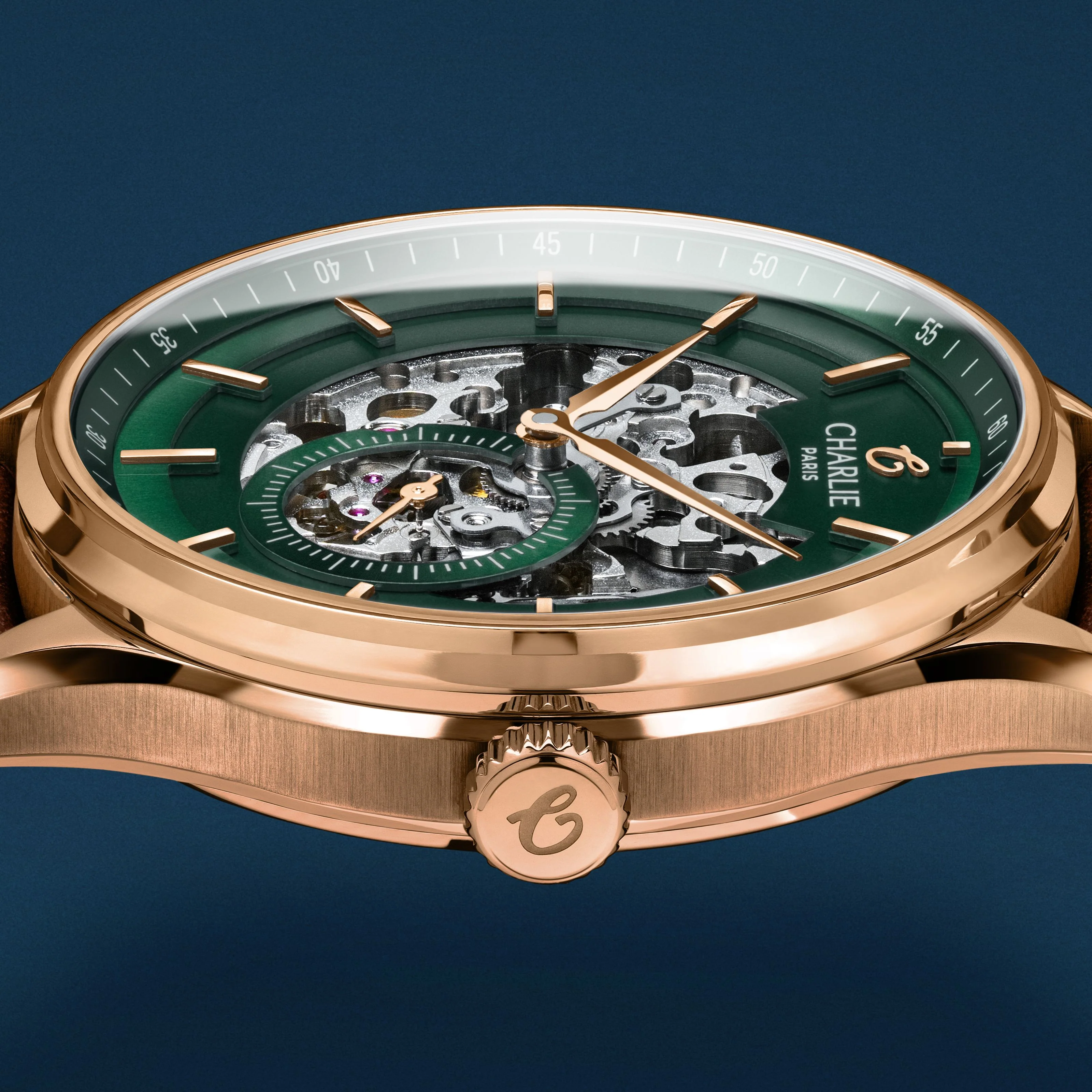 INITIAL - Squelette - Vert & Doré rose - Image 5