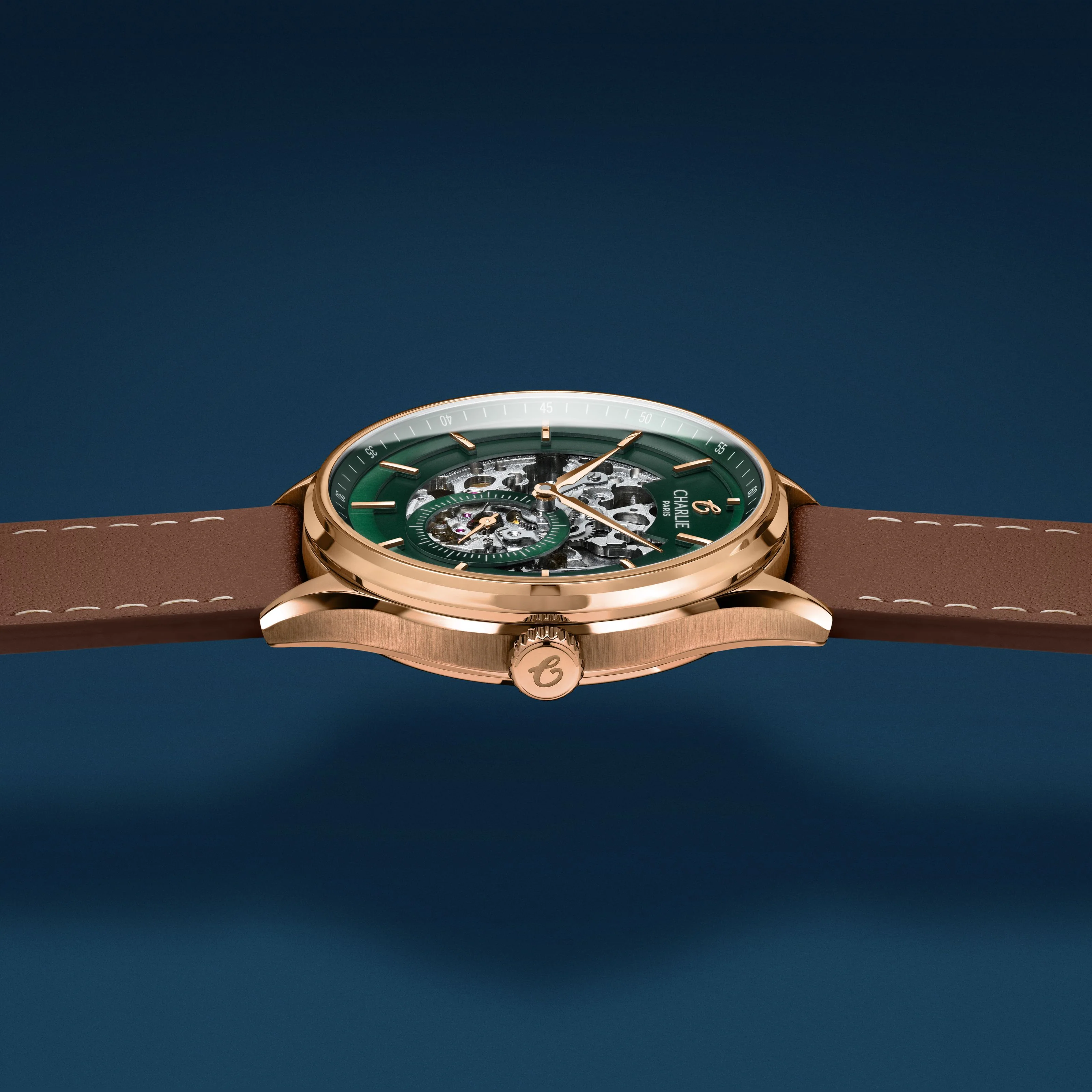 INITIAL - Squelette - Vert & Doré rose - Image 8